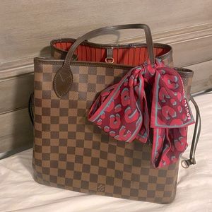 LV Silk Leopard Bandeau Scarf